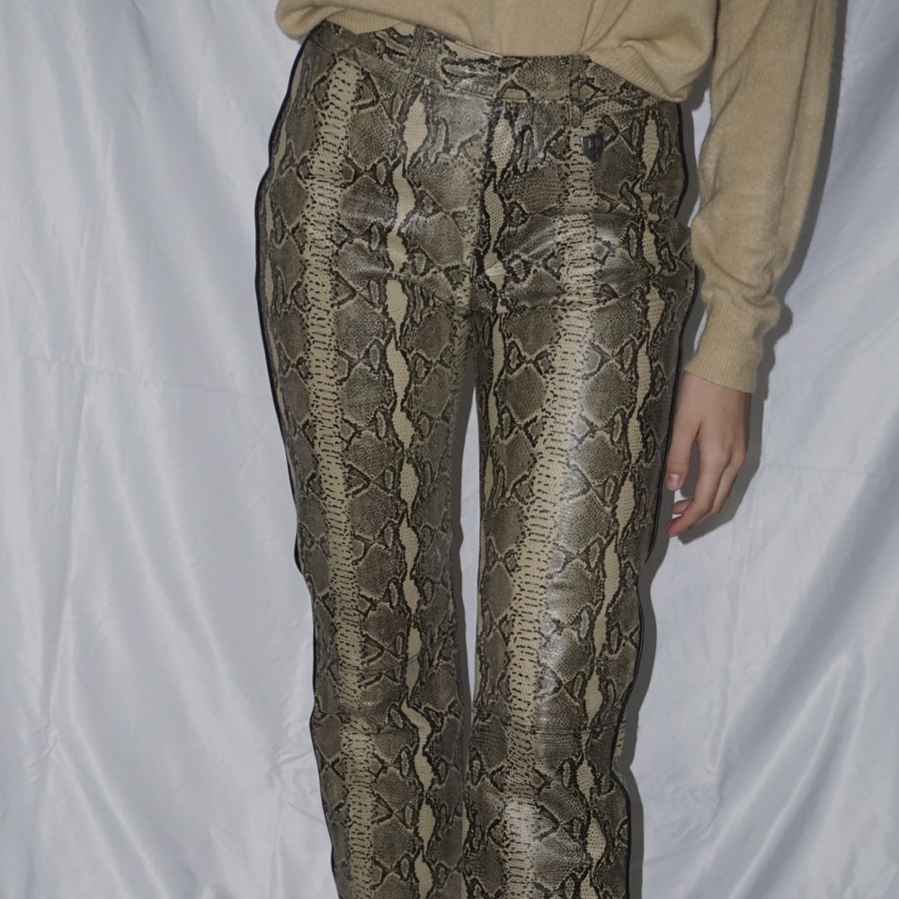Vintage Harley Davidson Genuine Leather Snake Pant
